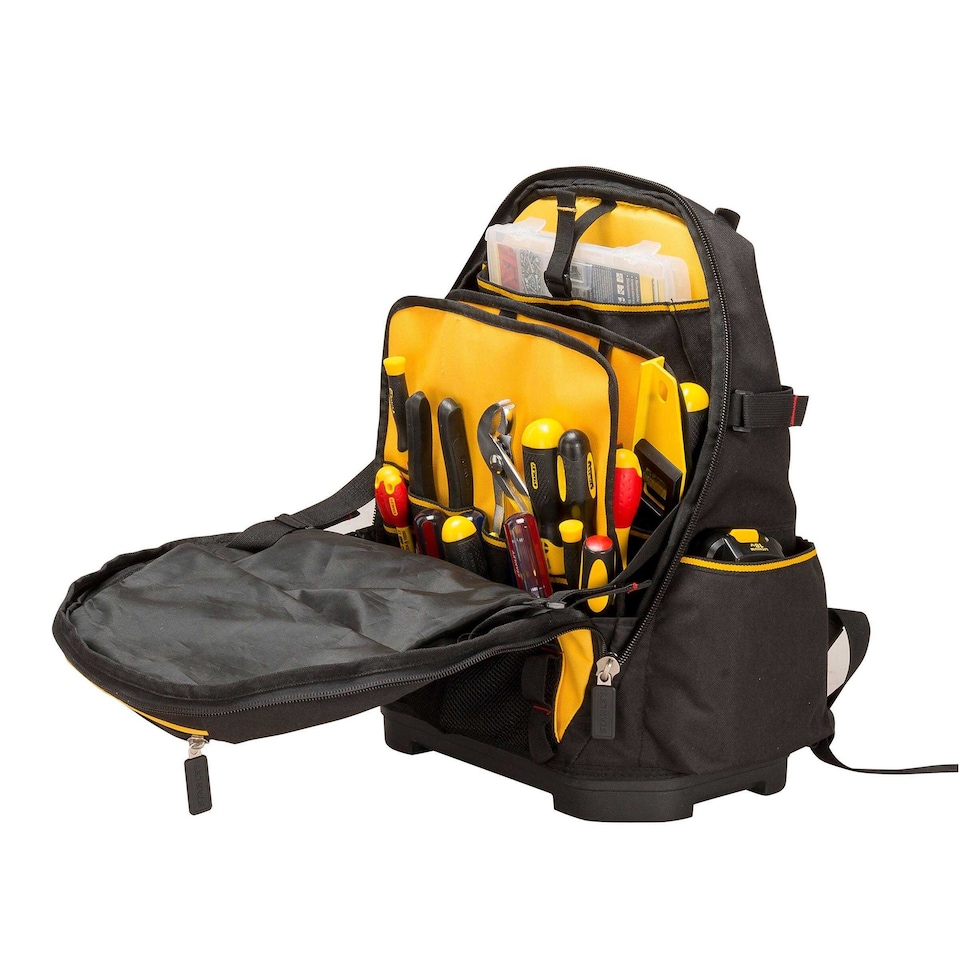 image 1 of Stanley Fatmax Heavy Duty Backpack | Black | Black/Yellow | 360mm x 460mm x 270mm | 1