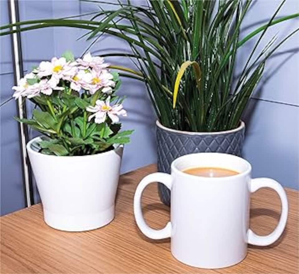image 1 of 2 handled ceramic mug