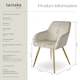 image 6 of Chair Marilyn with Velvet Cover, Gold Steel Legs and Plush Padding | Cream | cream/gold | One Size | 1