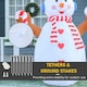 image 8 of HOMCOM Christmas Inflatable Snowman, Rotating Lighted Indoor Outdoor  Decoration
