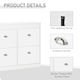 image 5 of HOMCOM Shoe Cabinet with 4 Flip Drawers Storage Cupboard with Adjustable Shelf