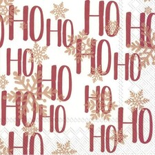 IHR  Hoho Red Cocktail Napkin 25cm 3ply 20 Pack