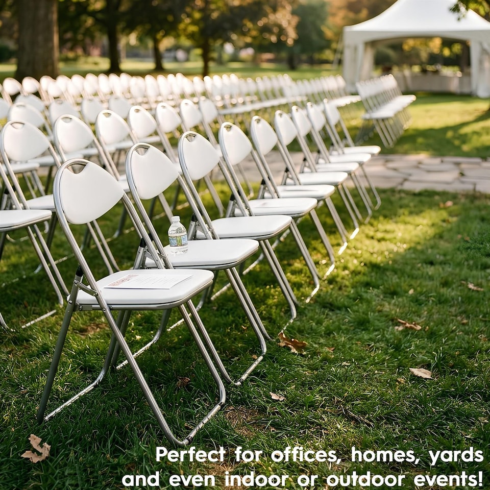 image 1 of Harbour Housewares Padded Folding Chairs - Black - Pack of 6 | Black | Black