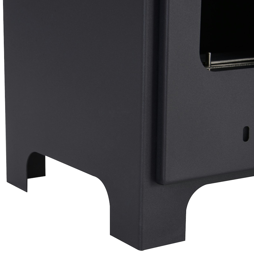 image 1 of HOMCOM Free Standing Bio Ethanol Fireplace Heater with 0.9L Tank for Home Black