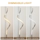 image 4 of HOMCOM Dimmable Floor Lamp for Living Room, Modern Spiral Standing Lamp with 3 Adjustable Brightness and Square Base, Silver