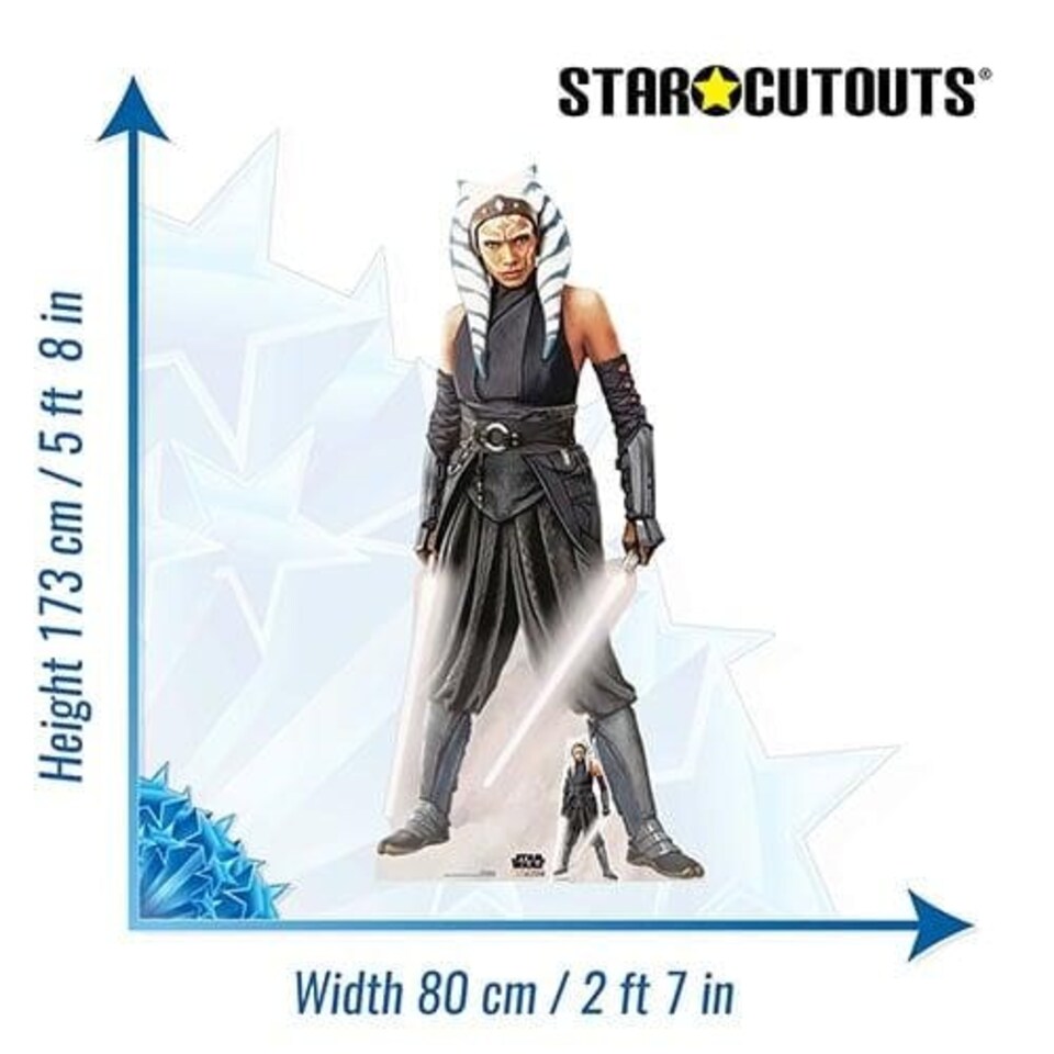 image 1 of Ahsoka Tano Star Wars The Mandalorian Disney Lifesize Cardboard Cutout 173cm
