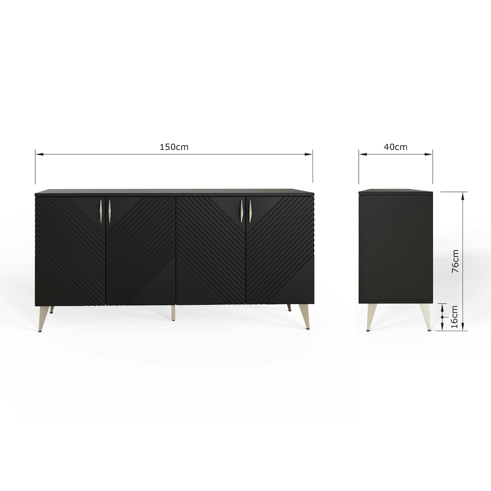 image 1 of Frank Olsen Ava Sideboard Black | Black