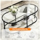 image 5 of Yaheetech Tempered Glass Oval Coffee Table