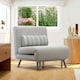image 7 of HOMCOM Single Folding 5 Position Convertible Sleeper Chair Sofa Bed
