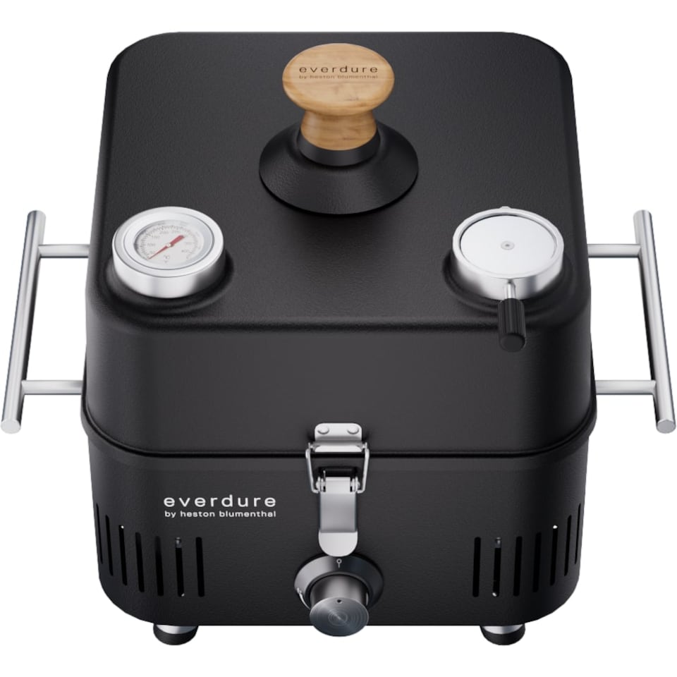 image 1 of Everdure by Heston Blumenthal CUBE PROFLAME 360 Portable Gas BBQ with Roasting Hood