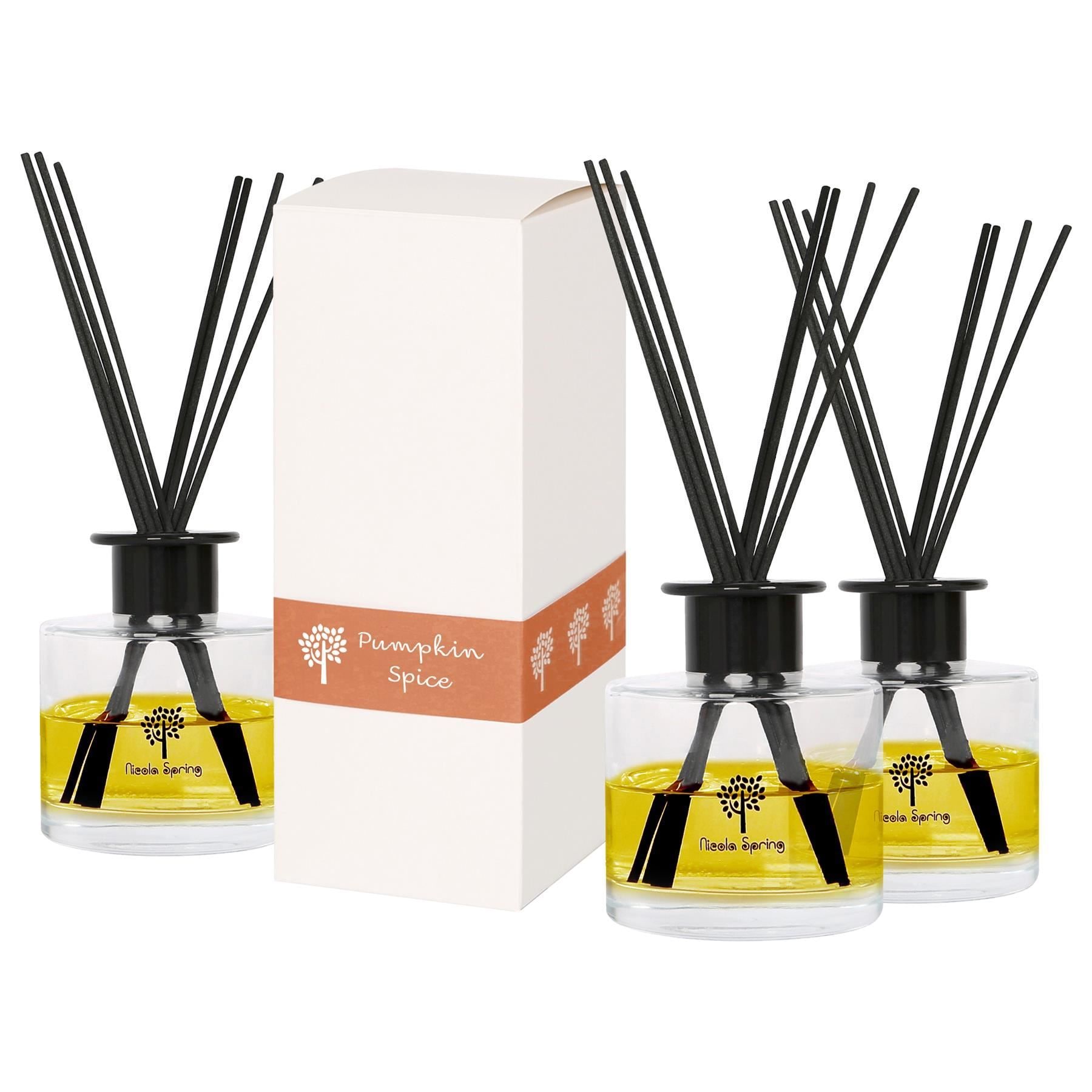 Nicola Spring 3x Pumpkin Spice Scented Reed Diffusers - 200ml ...