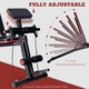 image 5 of HOMCOM Foldable Dumbbell Bench Weight Training, 7 Incline Adjustable, Red
