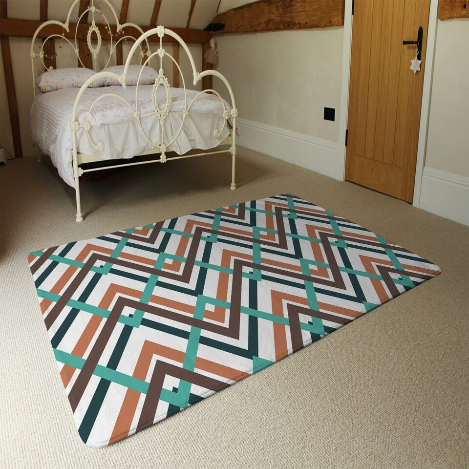 image 1 of Coloured Geometric Zig Zag (Rug) Multi | XL: 160x230cm