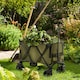 image 2 of Outsunny Folding Wagon Garten Cart Collapsible Camping Trolley on Wheels, Grey