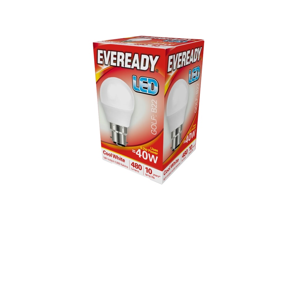 image 1 of Eveready LED Golf Bulb | White | Cool White | 1