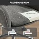 image 4 of HOMCOM Modern Velvet Office Desk Chair for Bedroom, Living Room, Grey Grey