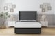 image 1 of Sloomy Devonshire Graphite Dumfries Divan Bed With Mattress 2 Drawers Footend With 54" Wingback Headboard 6' Super King | Grey | Graphite | Super King | 1