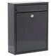 image 1 of Burg-Wachter Anthracite Compact Wall Mounted Galvanised Steel Post Box - 26x33x9cm | Black | Anthracite