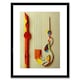 image 1 of Kandinsky Abstract Musical Symbol Clefs Music Yellow Framed Wall Art Print