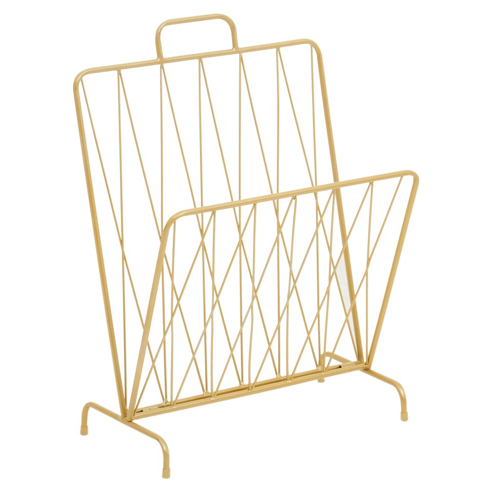 image 1 of Avento Gold Finish Magazine Rack