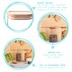 image 2 of Argon Tableware Square Glass Storage Jars with Wooden Lids - 1.9 Litre - Pack of 3