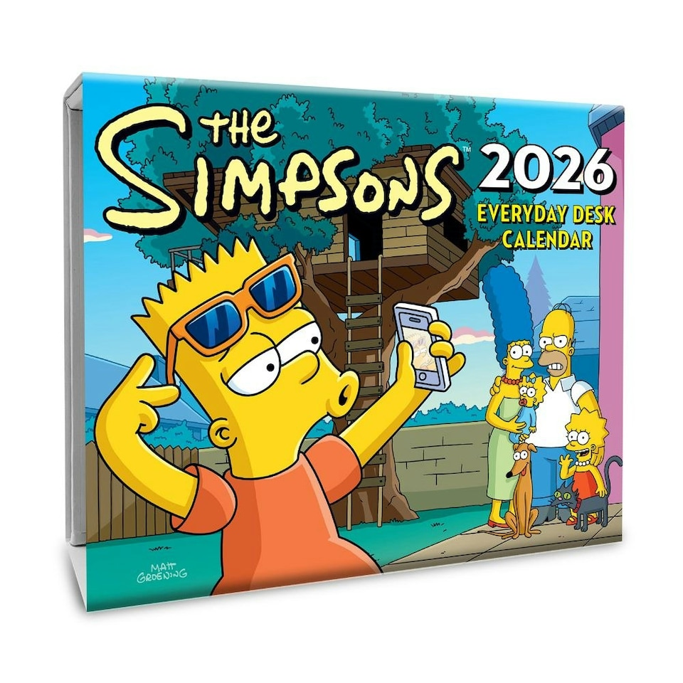 image 1 of THE SIMPSONS 2026 DESK BLOCK CALENDAR