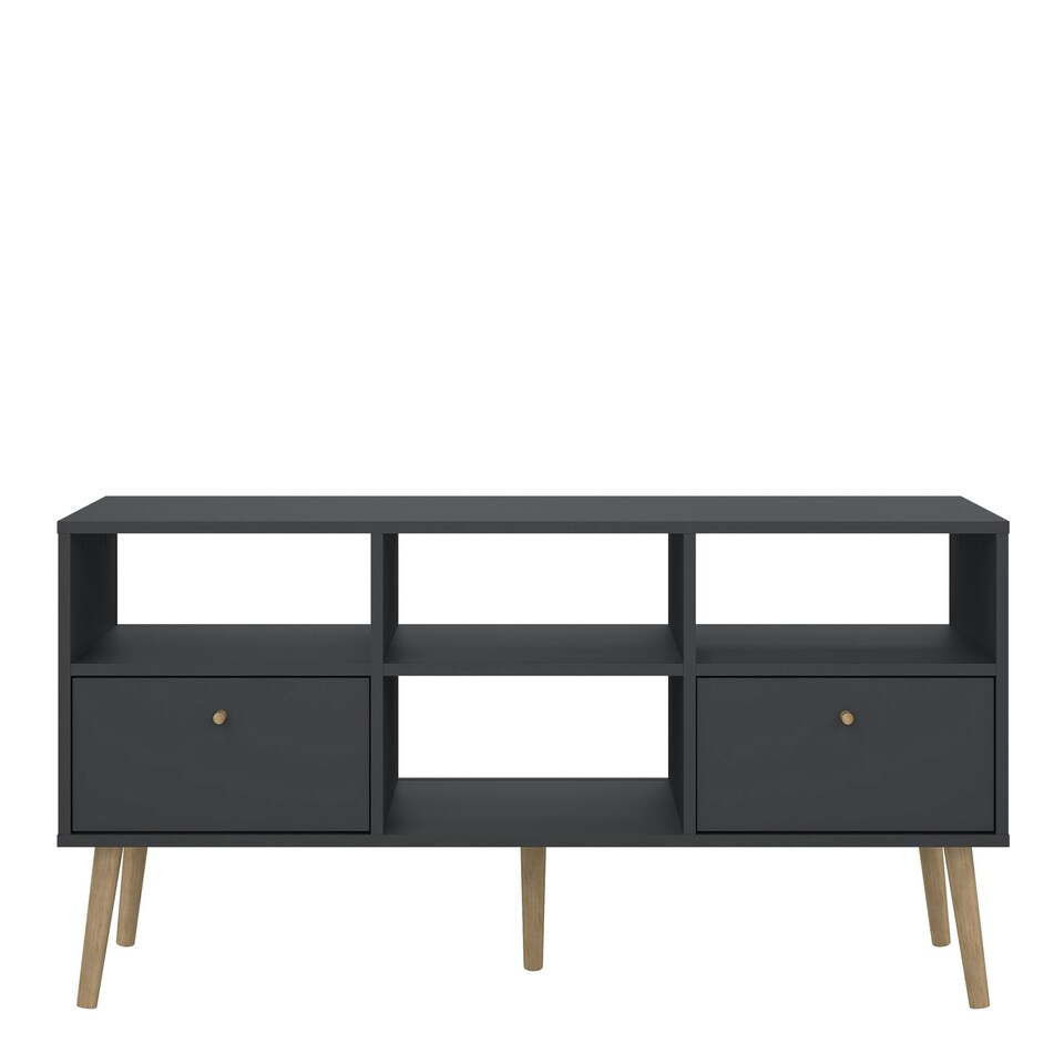 image 1 of Cumbria TV-Unit 2 Drawers Dark Grey