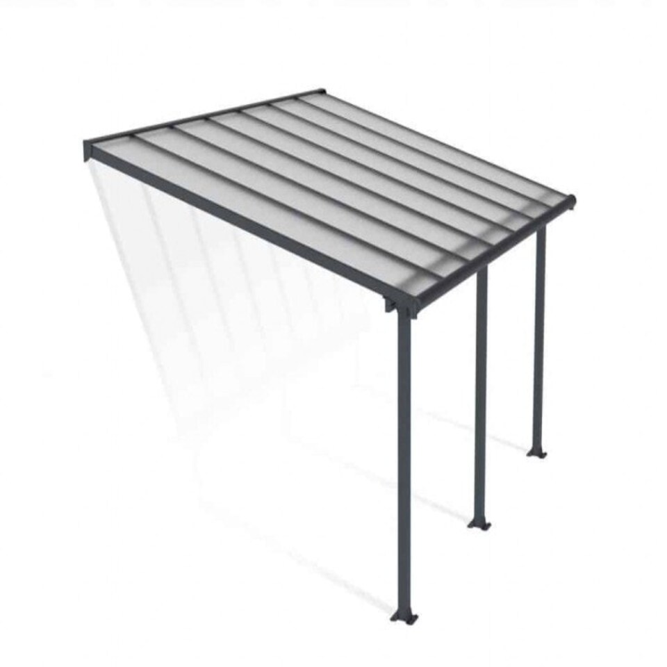image 1 of Patio Cover Olympia 3 x 4.25 Clear - Polycarbonate - L425 x W300 x H305 cm - Grey Grey