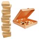 image 2 of 50 x Brown 9" (9.5 x 9.5 x 1.5") Cardboard Postal, Takeaways, Restaurants, Desserts & Pizza Take Out Boxes Brown