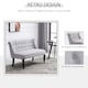 image 4 of HOMCOM Velvet-Feel French Inspired Two-Seat Lounge w/ Wood Frame