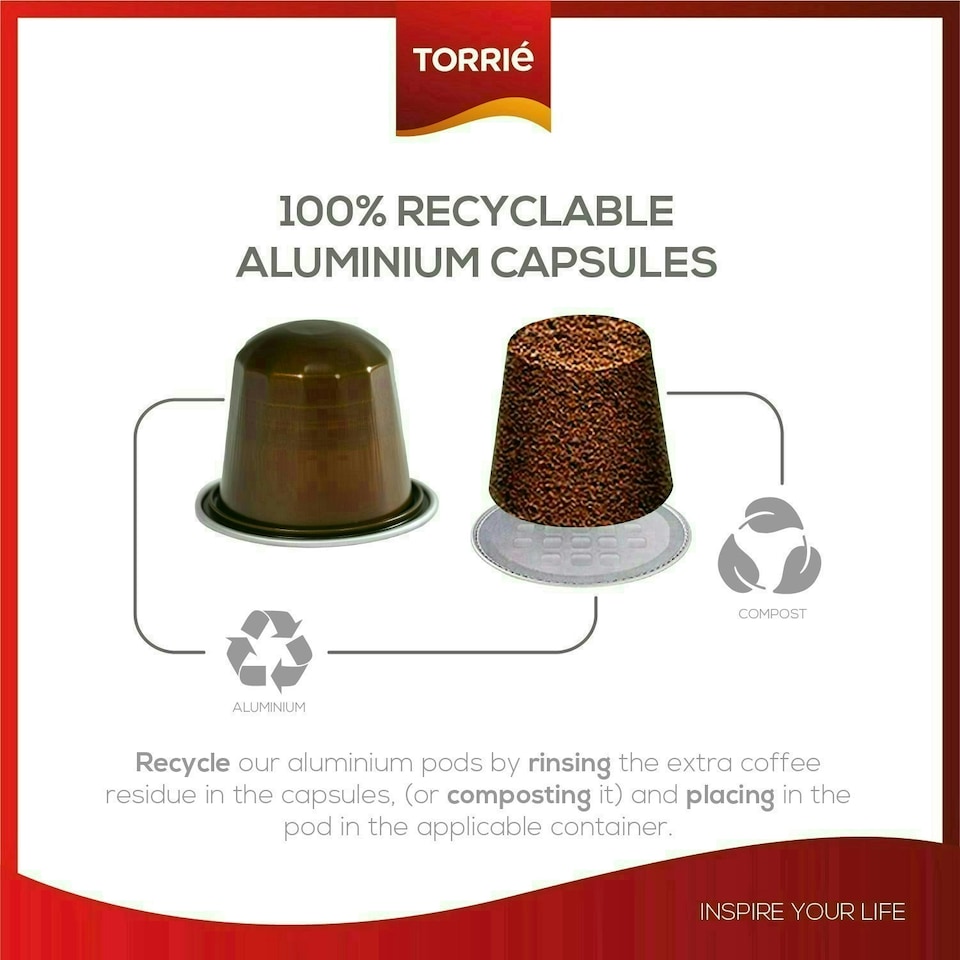 image 1 of Angola Aluminium Nespresso ® Compatible Coffee Capsules (10 Pods)