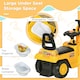 image 4 of HOMCOM 2 in 1 Kids Ride On Tractor with Buckle, for 1.5-4 Years Old, Yellow