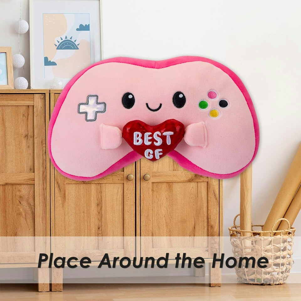 image 1 of Controller Soft Toy Cute Plushie Huggable Cuddly Stuffed Toy Gift 20cm Pink