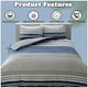 image 7 of VELVETIO Moxie Stripe Duvet Cover Set Reversible Polycotton Easy Care Beddings Black | Single