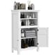 image 1 of HOMCOM Modern Bathroom Storage Cabinet with Open Shelves, White