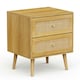 image 8 of VonHaus Rattan 2 Drawer Bedside Table