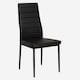image 4 of Modern White And Black Dining Table Set With 6 Black Chairs Dining Room Furniture