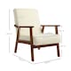 image 3 of HOMCOM Boucle Accent Chair Armchair W/ Wide Seat for Living Room Bedroom, White
