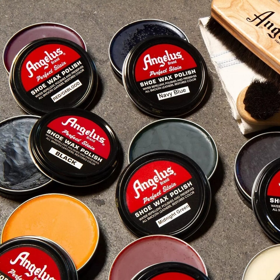 image 1 of Angelus Perfect Stain Wax Polish - All-in-One Leather Shoe Care 60ml | Brown | Dark Brown