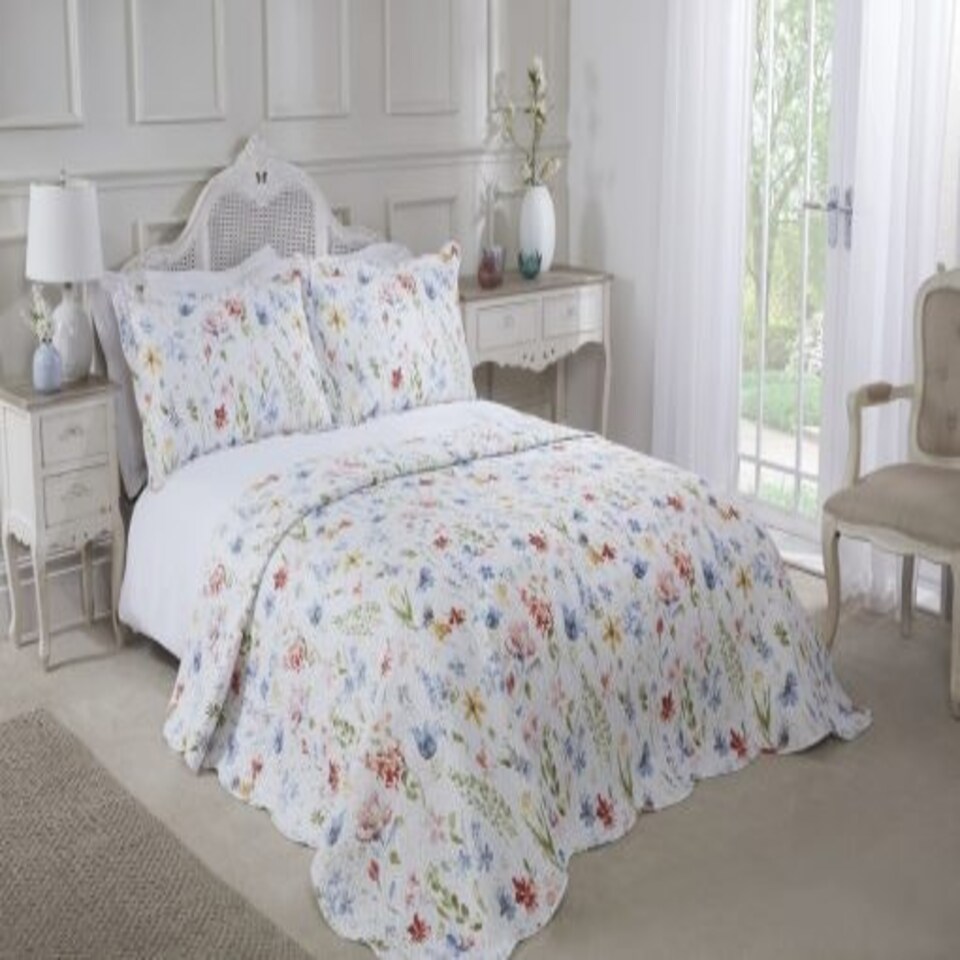 image 1 of Summer Meadow Bedspread Double Bed Multi Multi | Multi
