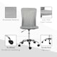 image 3 of Vinsetto Mesh Back Armless Office Chair with Adjustable Height, Wheels Grey