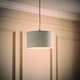 image 3 of ValueLights Reni Duck Egg Blue Fabric Ceiling Lamp Shade & Bulb (D)25cm | Blue