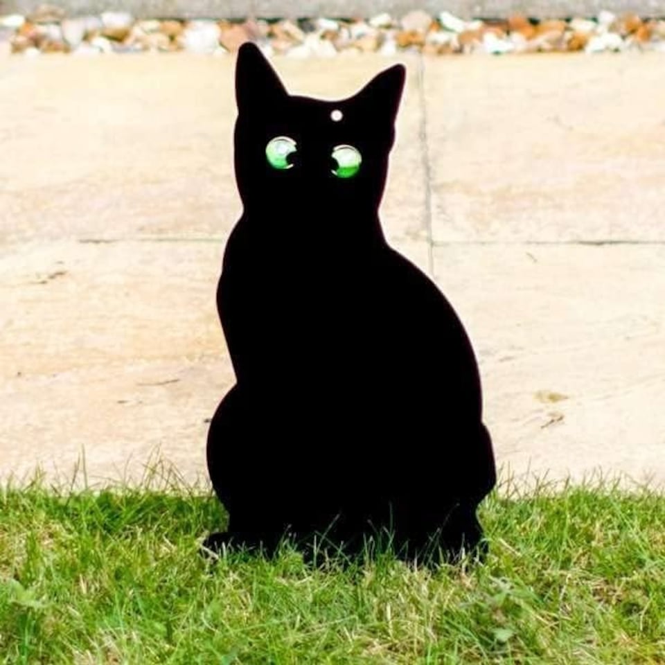 image 1 of Set of 3 Cat Scarers Cat Silhouettes with Lifelike Eyes