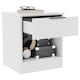 image 8 of Vida Designs Trega 1 Drawer Bedside Chest Bedroom Storage Unit - (H) 41cm x (W) 39cm x (D) 28cm - White