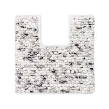 Marl Chunky Bobble Toilet Pedestal Mat 50 x 50cm - Non Slip Marble Effect Bathroom Rug | Grey | Dark Grey | 50 x 50cm (20 x 20") | 1