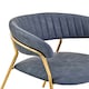image 2 of Interiors by Premier Dark Grey Velvet Dining Chair, Modern Dining Armchair, Grey and Gold Luxury Dining Chair for Home, Lounge