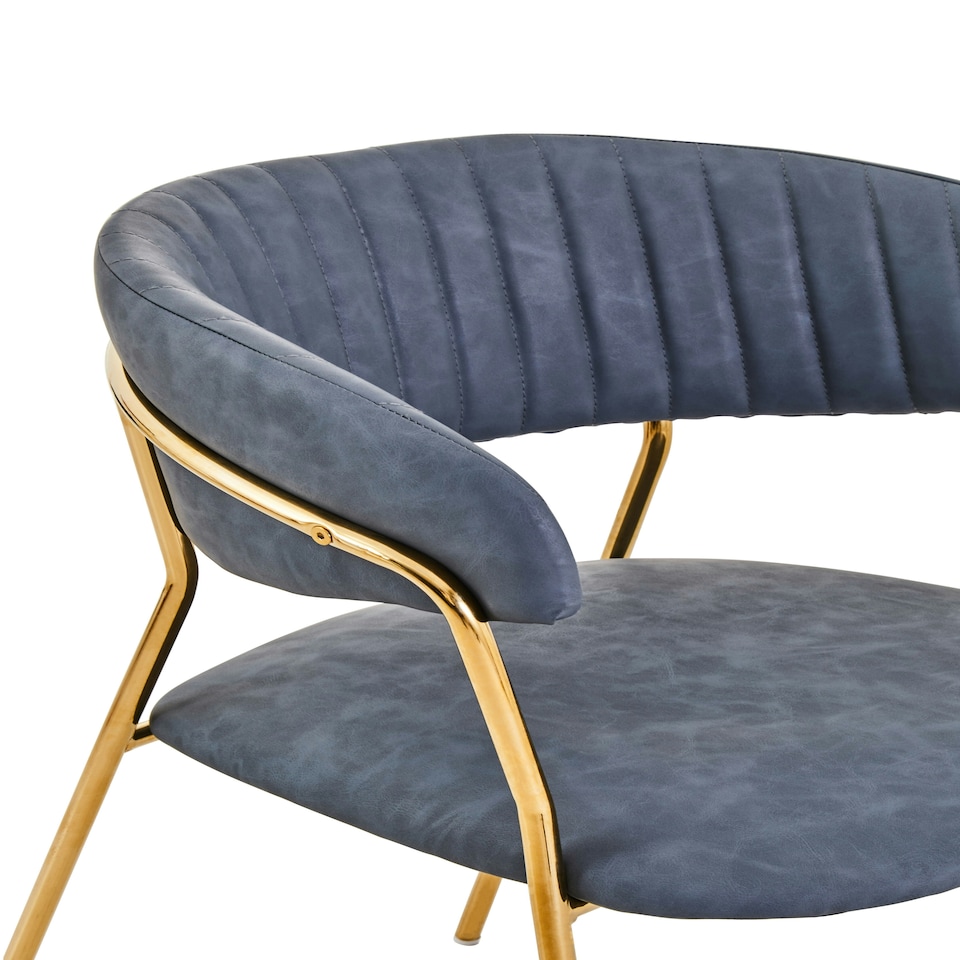 image 1 of Interiors by Premier Dark Grey Velvet Dining Chair, Modern Dining Armchair, Grey and Gold Luxury Dining Chair for Home, Lounge