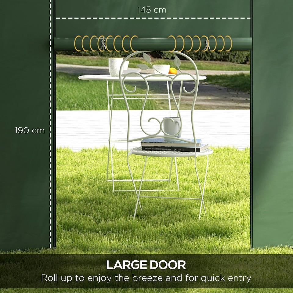 image 1 of Outsunny 3x3(m) or 3x6m Pop Up Gazebo Side Panels Replacement, 2 Pack, Green