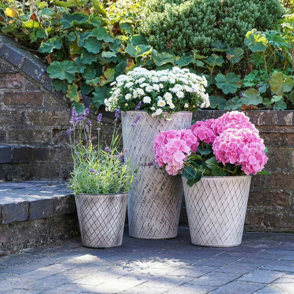 image 1 of Outdoor Chatsworth Zinc Vase Grey
