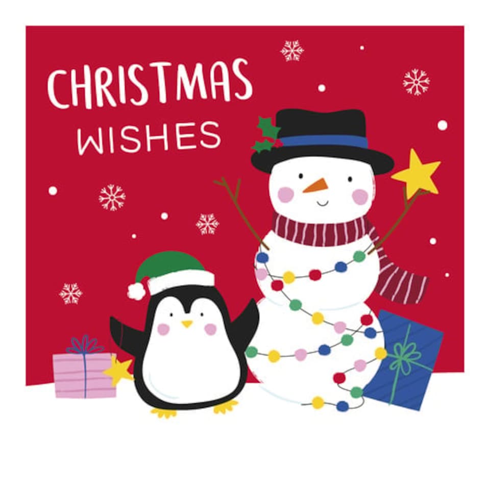 image 1 of Santa & Friends Christmas White Greeting Cards - Pack of 20